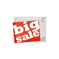 Window Sign Holder with Suction Cups - 8 1/2" W x 11" H  - Set of 2