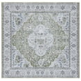 thumbnail image 3 of SAFAVIEH Tucson Natalie Traditional Machine Washable Area Rug, 6' x 6' Square, Green/Beige, 3 of 17