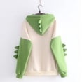 thumbnail image 3 of Sudaderas con capucha de manga larga de dinosaurio bonito para chicas adolescentes, suéteres holgados informales, sudaderas con capucha, jersey, Tops, camisas Ormromra HMFJ302-13, 3 of 6