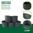 thumbnail image 4 of FCMP Outdoor 5 Gallon Modern Non Woven Breathable Grow Bags, Black (5 Pack), 4 of 12