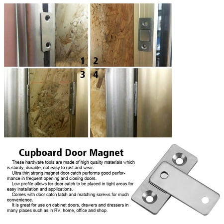 - Aramox Ultra Thin Strong Magnetic Door Catch Latch for Furniture Cabinet Cupboard with Screws, Cupboard Door Magnet