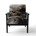 thumbnail image 4 of Designart "Fusion Fluide en Or et Gris I" Chaise d'Appoint Abstraite Dorée - Fauteuil Moderne pour Salon, 4 of 7