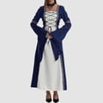 thumbnail image 4 of WILLBEST Pantalon de Robe pour Femmes avec Poches Robe Rétro Couleur Unie Manches Trompette Longue Robe Vintage Robe Gothique pour Femmes, 4 of 5