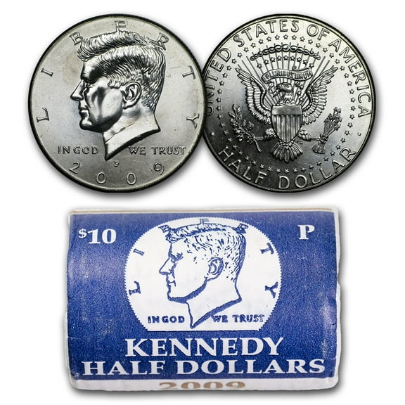 2009-P Kennedy Half Dollar 20-Coin Mint Wrapped Roll BU