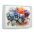 thumbnail image 2 of Designart "Medley Of Vibrant And Colorful Pansies" Pansies Floater Framed Wall Decor, 2 of 5