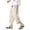 Beige, variant on Men's Harlan Lightweight Elastic Waist Wide Leg Casual Loose Beach Pants for Everyday Comfort and Breezy Summer Wear Black 4XL