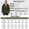 thumbnail image 3 of WenVen Men's Winter Coat Thicken Puffer Jacket Warm Windproof Winter Jacket Green S, 3 of 9