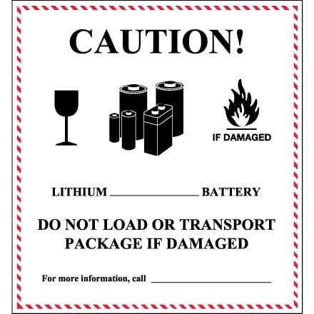 Lithium Battery Warning Label - Pensandpieces