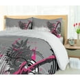 thumbnail image 5 of Ambesonne Music Duvet Cover Sets, Emo Rock Trippy Grunge, 2-King, Dimgrey Hot Pink, 5 of 7