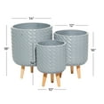 thumbnail image 3 of DecMode 14 In. Planter, MGO, Gray, 3 - Pieces, 3 of 9