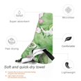 thumbnail image 3 of YFYANG Adult Microfiber Portable Travel Towel, Watercolor Lotus Leaf Pattern Quick Dry Towel with Hiking Buckle PVC Pouch, 16" x 31.5", 3 of 6