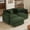 Green, variant on 70.8" L-Shaped 2-Seater Sofa with Ottoman & 5 Pillows, Chenille Modular Sectional Couch for Small Spaces, Light coffee