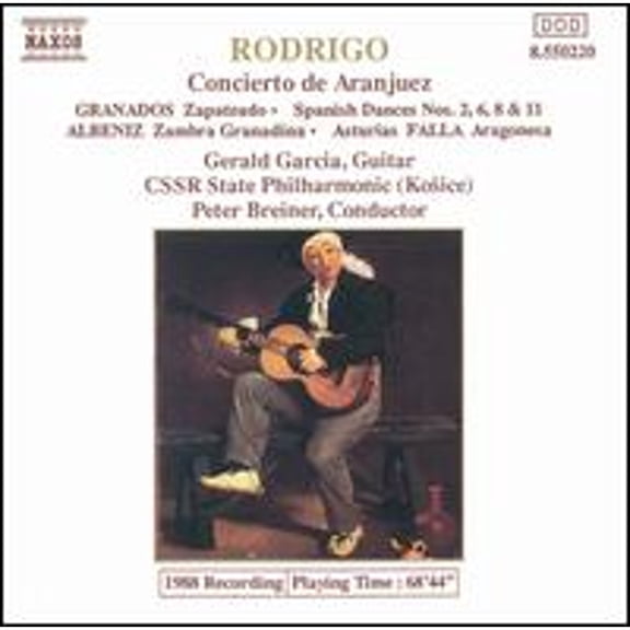Rodrigo: Concierto de Aranjuez (CD) by Gerald Garcia (guitar), Czecho-Slovak State Philharmonic Orchestra (Kosice), Peter Breiner (conductor)