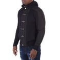 thumbnail image 2 of XRAY JEANS Mens Knitted Two-Tone Hoodie Sweater with Metal Toggle and Sherpa Lined Hood Black, 2 of 4