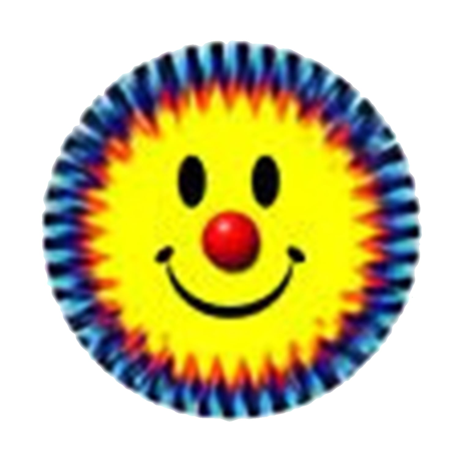 Tie Dye Smiley Face Stickers - 2 inch, Round, Happy Face Smiley with Clown  Nose Stickers, 200 pcs - Walmart.com