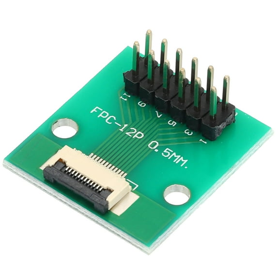 Uxcell FFC FPC Connector Board 12 Pin 0.5mm 2.54mm to 1.0mm 2.54mm Printer PCB Converter Board