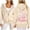 Z&Beige42, variant on Puliio Womens Full Zip Up Hoodie Loose Side Pockets Soft Graphic Print Sporty Sweatshirt