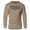 Khaki, variant on GYMISH Shock The World Lightweight Long Sleeve Hooded T-Shirt for Men – Motivational Gym Hoodie, Athletic Workout Shirt