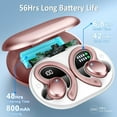 thumbnail image 4 of Auriculares inalámbricos Bluetooth 5.4 Hi-Fi Bass Stereo 56H con cancelación de ruido IPX7 resistentes al agua Auriculares deportivos con gancho para la oreja, 4 of 7