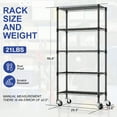 thumbnail image 3 of 2 Pcs 5-Tier Adjustable Metal Wire Shelving,750 lbs Capacity Heavy Duty Storage Shelves, 14"D x 30"W x 60"H,Heavy Duty Steel Wire Rack Storage Shelves for Kitchen, Garage, 3 of 8
