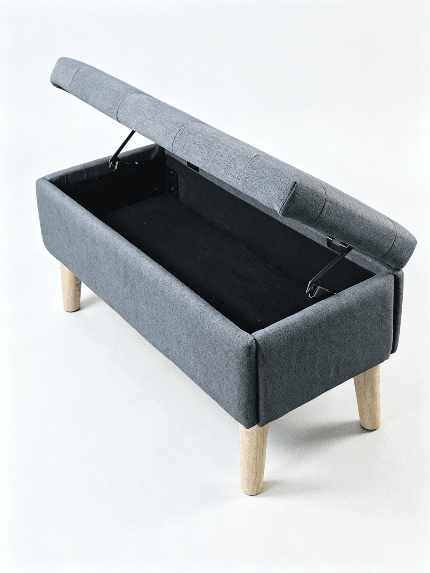 32" Wide Corduroy Storage Ottoman Bench with Built-in Flip Top Tray, Spacious Hidden Storage Upholstered Footrest End of Bed Bench for Living Room Bedroom Entryway