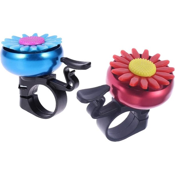 Campana de bicicleta para niños YUANXCMXG 2 piezas forma de girasol 2.2 cm