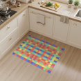thumbnail image 2 of ODIKA 3'x5' Washable Accent Rug Pet Friendly, Non-Shedding Mat Bedside Retro Checkered Hopscotch Plaid Block Squares Storybook for Nursery Room, 2 of 7