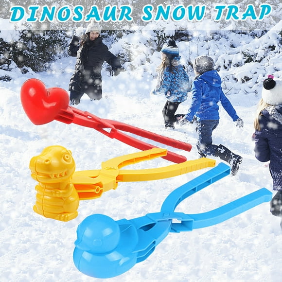 Toys Games Kids,Christmas Decorations,Baby Toys Clearance,Snowball Maker 3 Pack Heart Snowman Spherical Shape Snowball Maker Clip Plastic Snowball Maker Tool Sand Clip Snow Toys for Kids and Adults