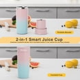 thumbnail image 6 of Bluebow Portable Blender Water Bottle for Shakes and Smoothies, Personal Size with Insulated Cup, Cordless 17oz, Usb-C Rechargeable, Travel, 6 of 7