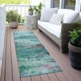 thumbnail image 3 of Dalyn Rugs Machine Washable Indoor/Outdoor Chantille ACN2035 Teal 2'3" x 7'6" Runner Rug, 3 of 7