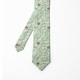 thumbnail image 2 of Necktie, Twigs Acorns Pine Cone, 3.7", Almond Green Multicolor, by Ambesonne, 2 of 4