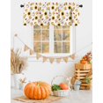 thumbnail image 2 of Valances for Windows Pumpkin Sunflower Rod Pocket Cafe Window Treatments Valance Curtains for Kitchen Bathroom Laundry Basement Windows 60"x18", 2 of 6