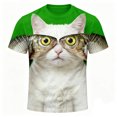 thumbnail image 3 of IWRICH Funny Animal Graphic T-Shirt for Men Novelty Short Sleeve Crewneck Tee Green XXXXXL, 3 of 4