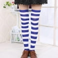 thumbnail image 4 of Women's Striped Socks Cotton Female Non Slip Over High Knee Long Socks Stripe Print Sweet Sexy Cute Hip Hop Sox, 4 of 4