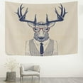 thumbnail image 3 of GZHJMY Tapestry Deer Cool Hipster Fashion Creative Fun Animal Tapestry Wall Hanging Decorative Wall&nbsp;Blanket&nbsp;Bedding Tapestry for Bedroom Living Room Dorm 60"x40" Gift Decor, 3 of 7