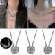 thumbnail image 1 of Four Leaf Clover Necklace For Women Vintage Magnetic Folding Heart Jewelry Gifts 26s, 1 of 4