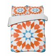 thumbnail image 2 of Orange Blue Boho Twin Size Down Alternative Comforter, Lightweight Comforter Quilt Bedding Set with Pillow Shams Modern Ethnic Abstract Geometric All Seasons Bed Comforter Duvet Insert 68"x86", 2 of 7