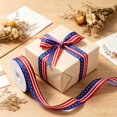 thumbnail image 4 of Star Ribbon 5 Yards Red White Blue Wired Patriotic Striped USA Fabric for Independence Day Memorial Day Crafts Gift Wrapping Celebration Decoration Use, 4 of 5