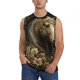 thumbnail image 1 of Fotbe Palatial Gold Pattern Horse Men's Camiseta sin Mangas Estampada para Hombres, Playera Casual para Gimnasio, Entrenamiento, Playa-XX-Large, 1 of 7