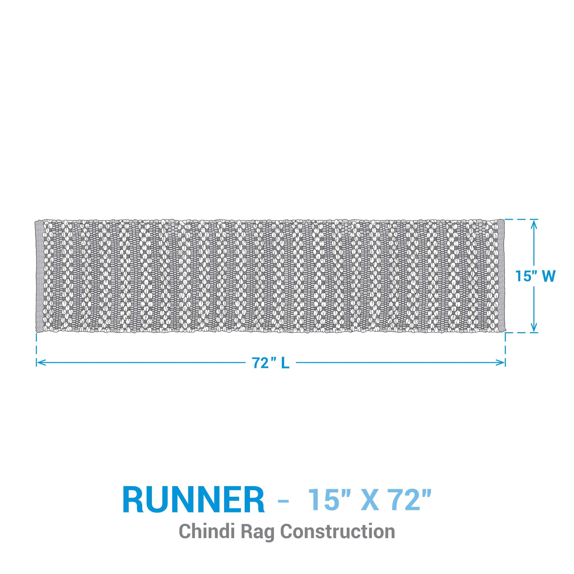 Split P Coastal Chindi Table Runner 15" X 72"