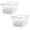 White Lid, variant on KriKac Snaplock 12-Quart Plastic Multipurpose Stackable Storage Container Bins with Blue Snaplock Lid for Home and Office Organization, Clear (4 Pack)