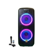 MR DJ 215BTA+ Dual 15 5000W Battery Powered Bluetooth Speaker Microphone Party Speaker