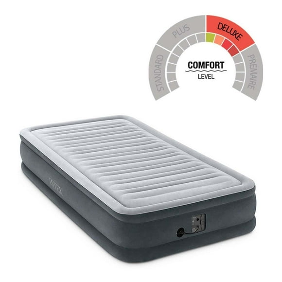 Colchon Inflable Campismo Twin Comfort Plush + Bomba Intex Intex 67765EP