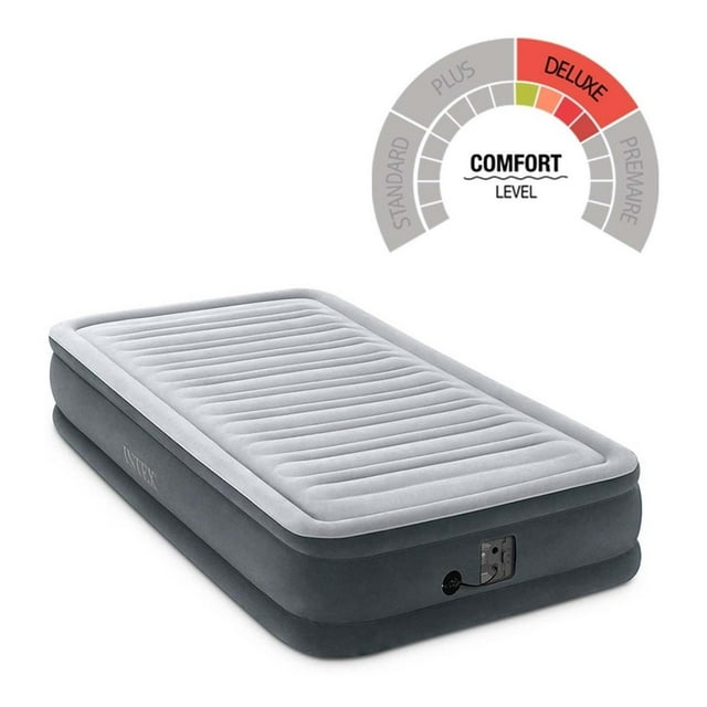 Colchon Inflable Campismo Twin Comfort Plush + Bomba Intex Intex 67765EP
