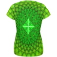 thumbnail image 2 of St Patrick's Day Shamrock Fractal Mandala All Over Womens T Shirt Multi MD, 2 of 2