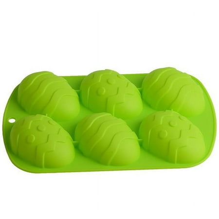 

Tuphregyow DIY Dinosaur Egg Chocolate Molds - Food-Grade Reusable Silicone Kitchen Baking Tools with Insulated Handles for Easy Demolding and Non-Stick Cleaning Green