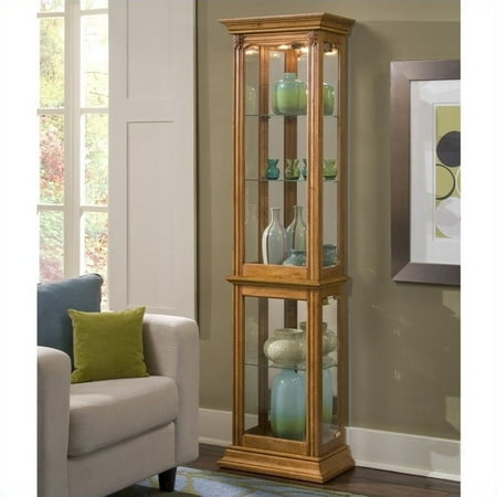 Pulaski Curios Display Cabinet in Estate Oak