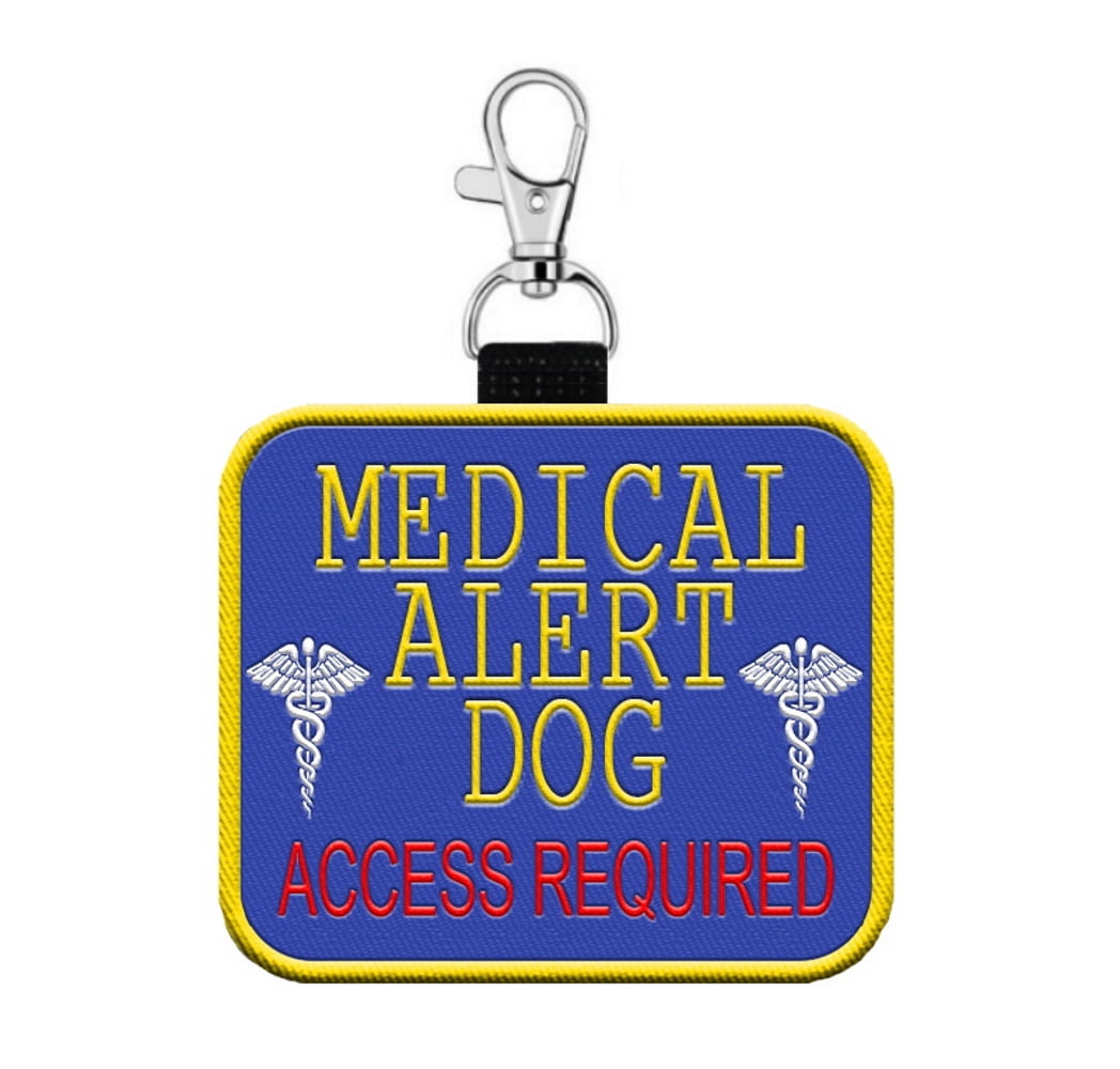 Embroidered Sew-On 3" Blue Service Patch-DIABETIC ALERT SERVICE DOG