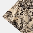thumbnail image 5 of Mens Casual Shirts Fashion Large Size Lapel Button Short Sleeve Printed Mens Sprimg Clothing,Beige,3XL, 5 of 8