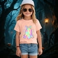 thumbnail image 2 of Staki Toddler Halloween Outfit Girls Halloween Shirt Cute Cotton Short Sleeve Tees(Light Pink,18-24 Months), 2 of 5